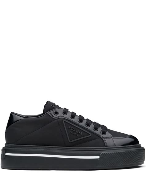 prada black nylon shoe|prada canvas sneakers.